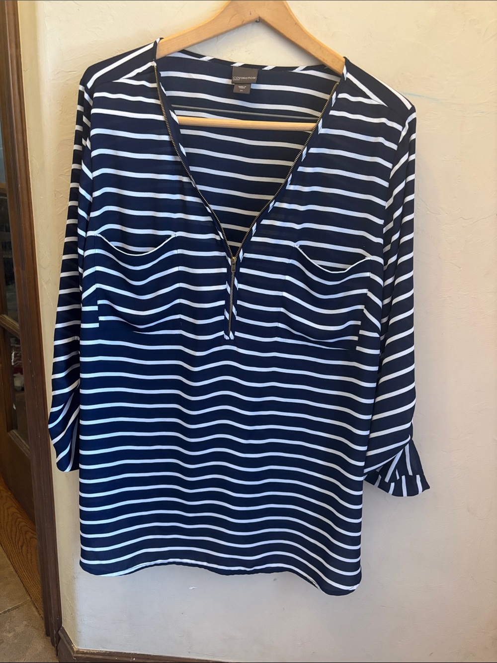 Covington zip up top! 2X
